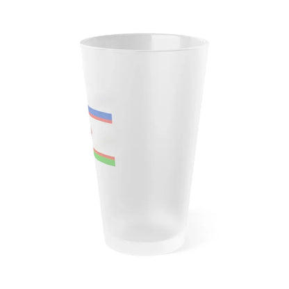 Flag of Yakutsk Russia - Frosted Pint Glass 16oz - Go Mug Yourself