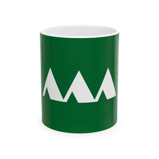 Flag of Yamagata Prefecture 1963-1971 (Japan) White Coffee Mug 11oz - Go Mug Yourself