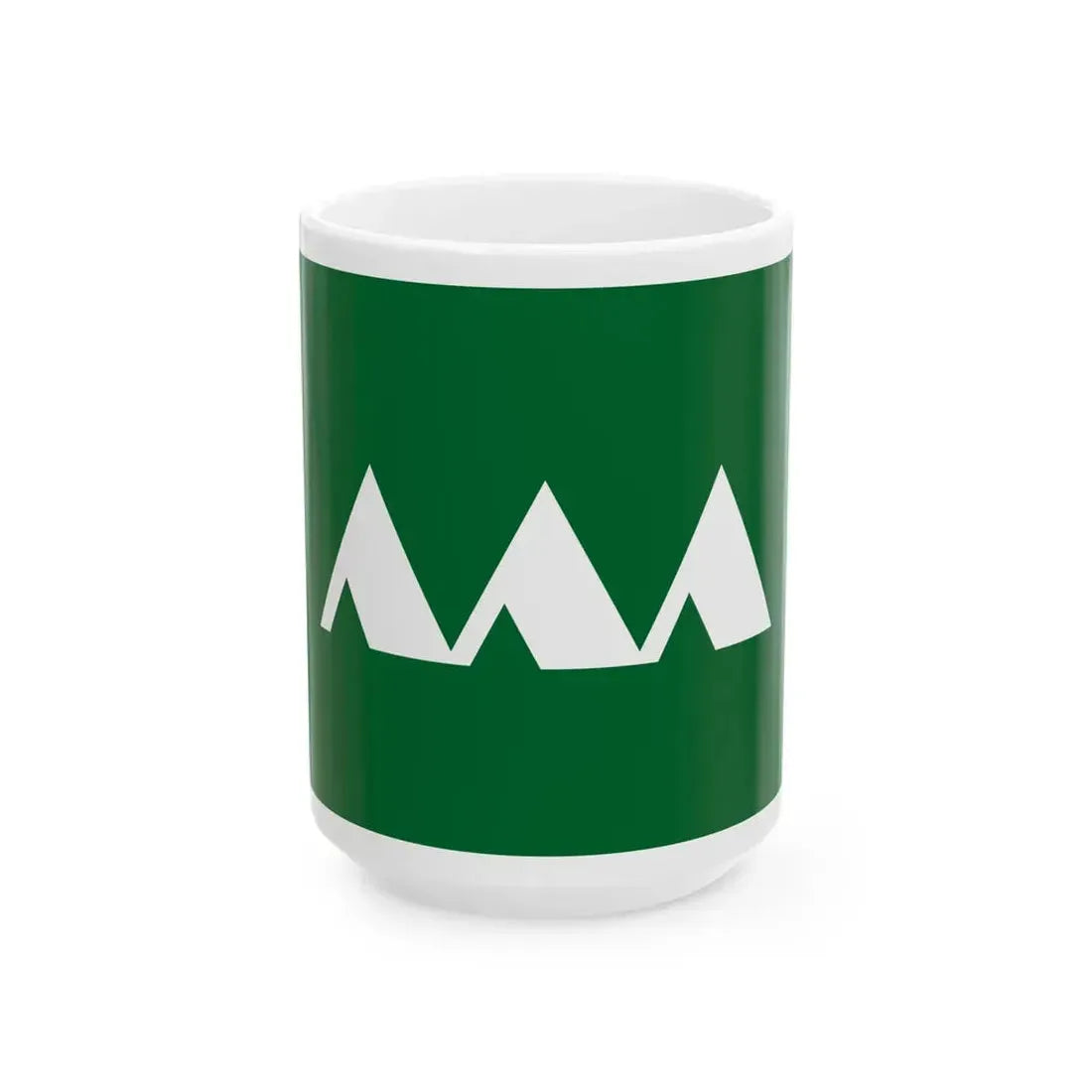 Flag of Yamagata Prefecture 1963-1971 (Japan) White Coffee Mug 15oz - Go Mug Yourself