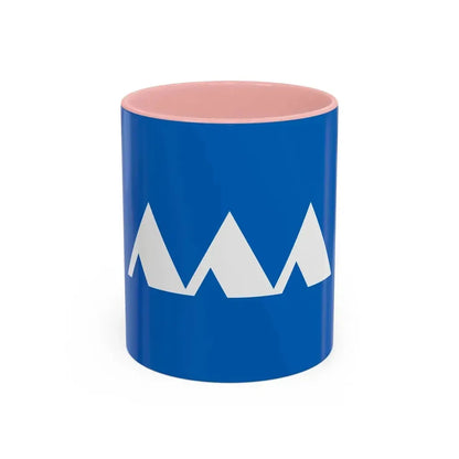 Flag of Yamagata Prefecture Japan - Accent Coffee Mug 11oz Pink - Go Mug Yourself