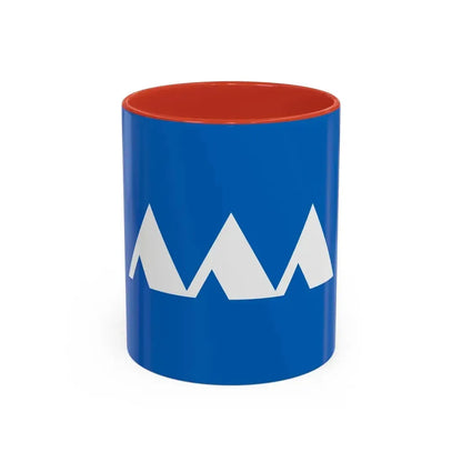 Flag of Yamagata Prefecture Japan - Accent Coffee Mug 11oz Red - Go Mug Yourself