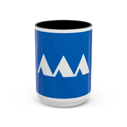 Flag of Yamagata Prefecture Japan - Accent Coffee Mug 15oz Black - Go Mug Yourself