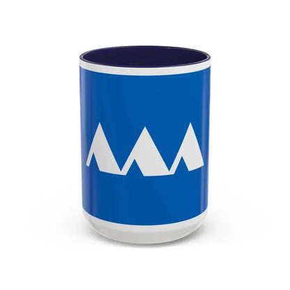 Flag of Yamagata Prefecture Japan - Accent Coffee Mug 15oz Navy - Go Mug Yourself
