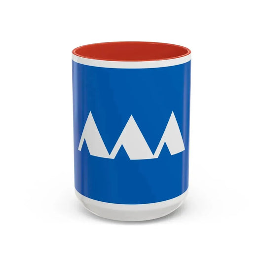 Flag of Yamagata Prefecture Japan - Accent Coffee Mug 15oz Red - Go Mug Yourself