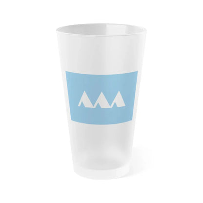 Flag of Yamagata Prefecture Japan - Frosted Pint Glass 16oz 16oz Frosted - Go Mug Yourself