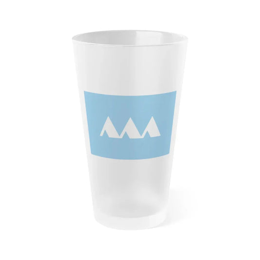 Flag of Yamagata Prefecture Japan - Frosted Pint Glass 16oz 16oz Frosted - Go Mug Yourself