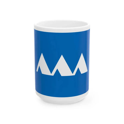 Flag of Yamagata Prefecture Japan - White Coffee Mug 15oz - Go Mug Yourself
