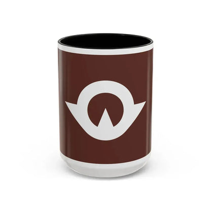 Flag of Yamaguchi Prefecture Japan - Accent Coffee Mug 15oz Black - Go Mug Yourself