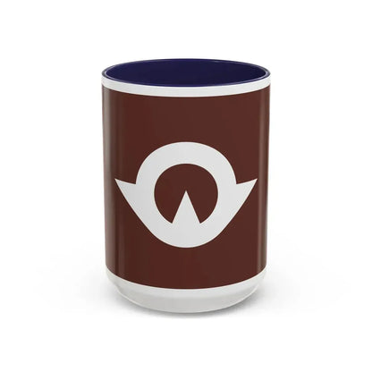 Flag of Yamaguchi Prefecture Japan - Accent Coffee Mug 15oz Navy - Go Mug Yourself