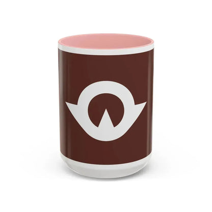 Flag of Yamaguchi Prefecture Japan - Accent Coffee Mug 15oz Pink - Go Mug Yourself