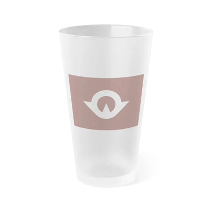 Flag of Yamaguchi Prefecture Japan - Frosted Pint Glass 16oz 16oz Frosted - Go Mug Yourself
