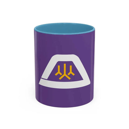 Flag of Yamanashi Prefecture Japan - Accent Coffee Mug 11oz Light Blue - Go Mug Yourself