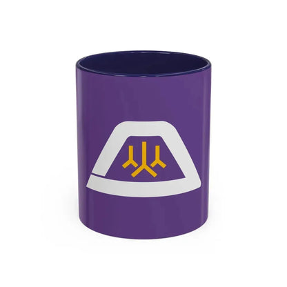 Flag of Yamanashi Prefecture Japan - Accent Coffee Mug 11oz Navy - Go Mug Yourself