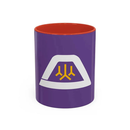 Flag of Yamanashi Prefecture Japan - Accent Coffee Mug 11oz Red - Go Mug Yourself