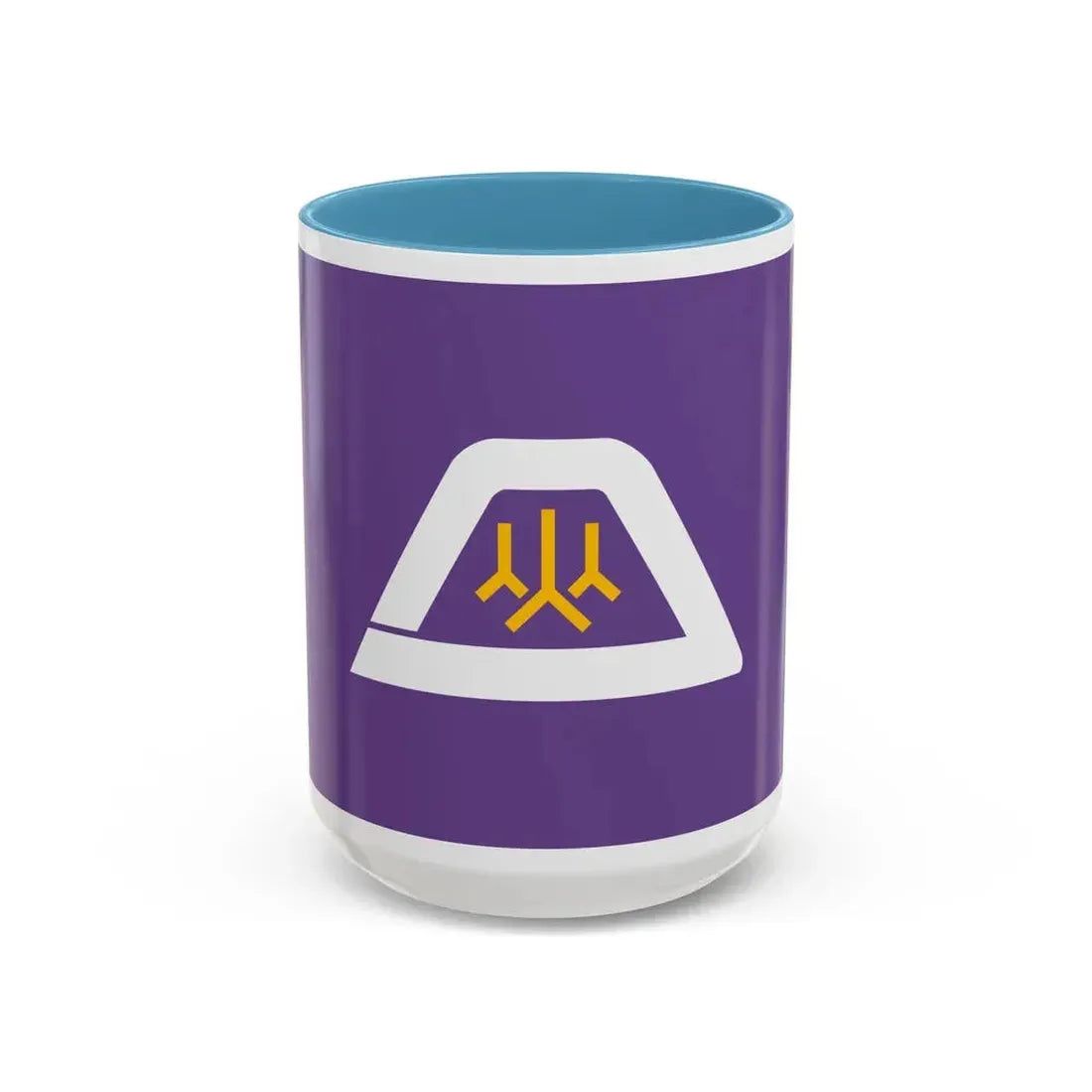 Flag of Yamanashi Prefecture Japan - Accent Coffee Mug 15oz Light Blue - Go Mug Yourself