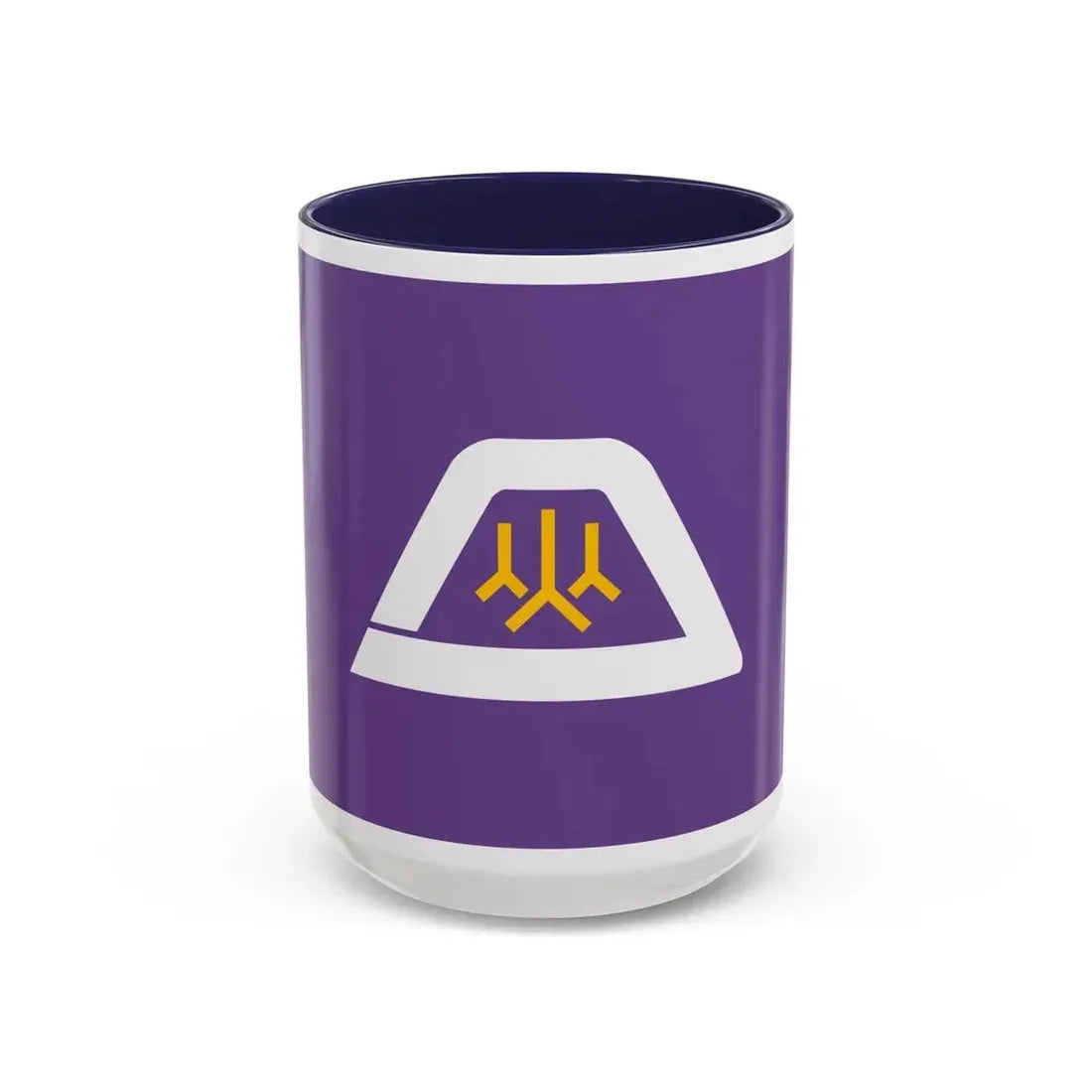 Flag of Yamanashi Prefecture Japan - Accent Coffee Mug 15oz Navy - Go Mug Yourself