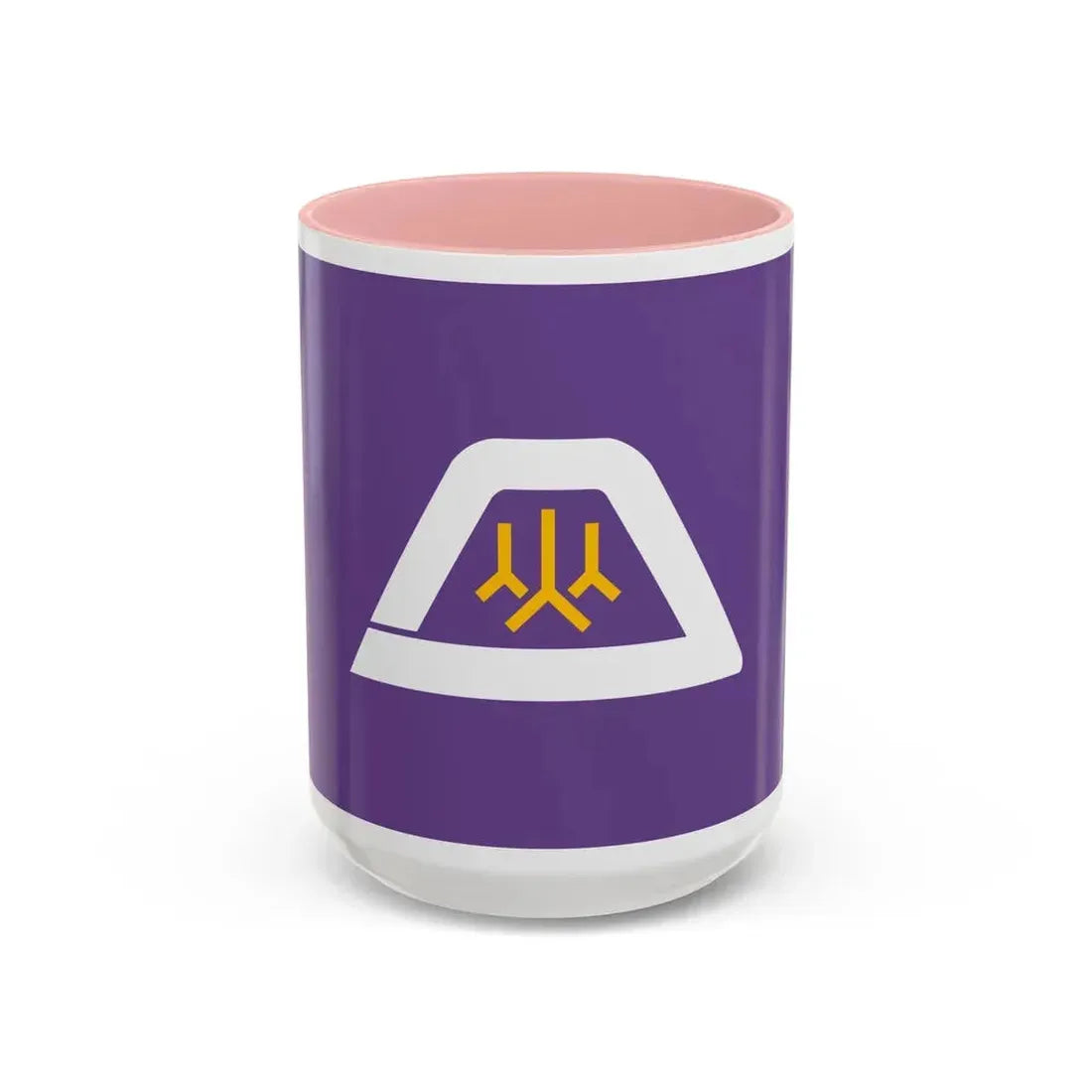 Flag of Yamanashi Prefecture Japan - Accent Coffee Mug 15oz Pink - Go Mug Yourself