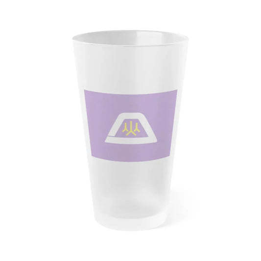Flag of Yamanashi Prefecture Japan - Frosted Pint Glass 16oz 16oz Frosted - Go Mug Yourself