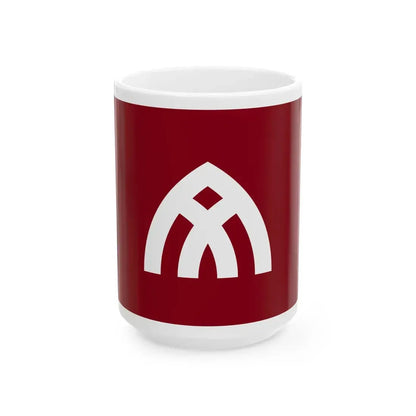 Flag of Yamatotakada Nara (Japan) White Coffee Mug 15oz - Go Mug Yourself