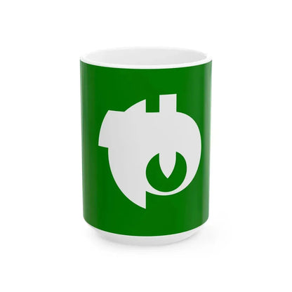 Flag of Yamatsuri Fukushima (Japan) White Coffee Mug 15oz - Go Mug Yourself