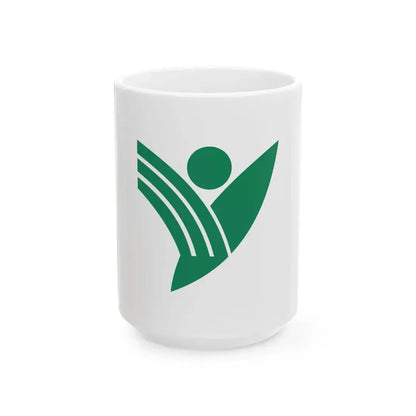 Flag of Yanagawa Fukuoka (Japan) White Coffee Mug 15oz - Go Mug Yourself