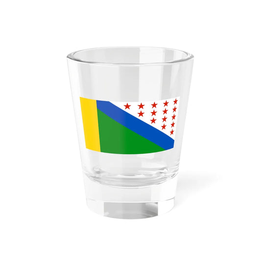 Flag of Yanchukan Buryatia (Russia) Shot Glass 1.5oz 1.5oz - Go Mug Yourself