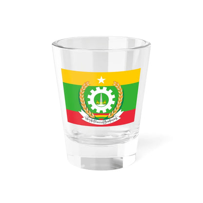 Flag of Yangon Region (Myanmar) Shot Glass 1.5oz 1.5oz - Go Mug Yourself