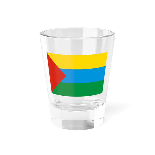 Flag of Yarkovsky rayon Tyumen oblast 2005 (Russia) Shot Glass 1.5oz 1.5oz - Go Mug Yourself