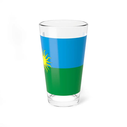 Flag of Yarmolyntsi raion (Ukraine) Pint Glass 16oz 16oz - Go Mug Yourself