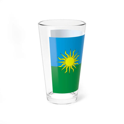Flag of Yarmolyntsi raion (Ukraine) Pint Glass 16oz - Go Mug Yourself