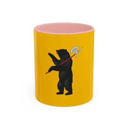 Flag of Yaroslavl Oblast Russia - Accent Coffee Mug 11oz Pink - Go Mug Yourself