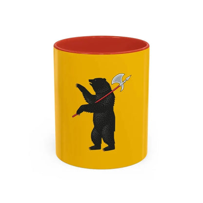 Flag of Yaroslavl Oblast Russia - Accent Coffee Mug 11oz Red - Go Mug Yourself