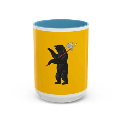 Flag of Yaroslavl Oblast Russia - Accent Coffee Mug 15oz Light Blue - Go Mug Yourself