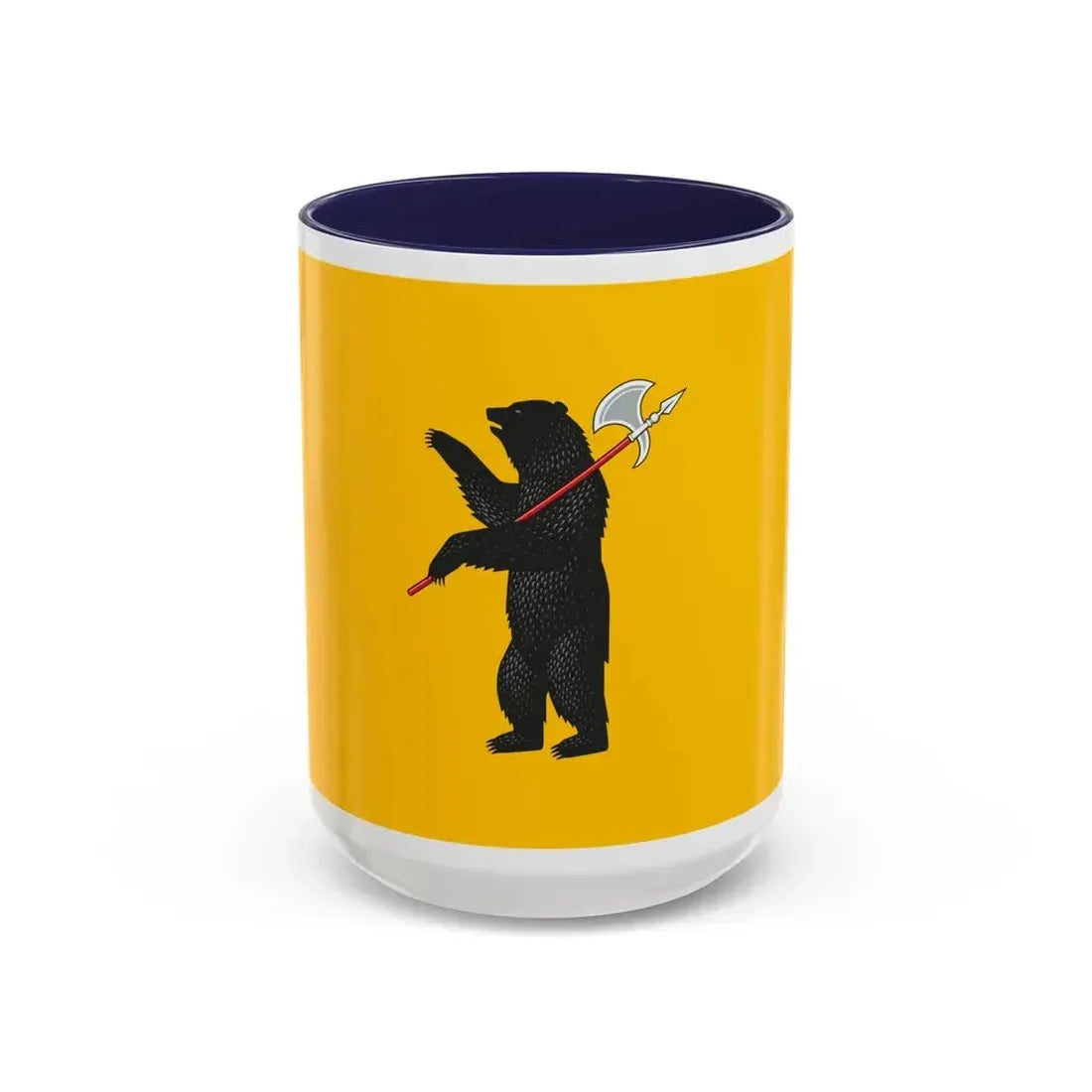Flag of Yaroslavl Oblast Russia - Accent Coffee Mug 15oz Navy - Go Mug Yourself