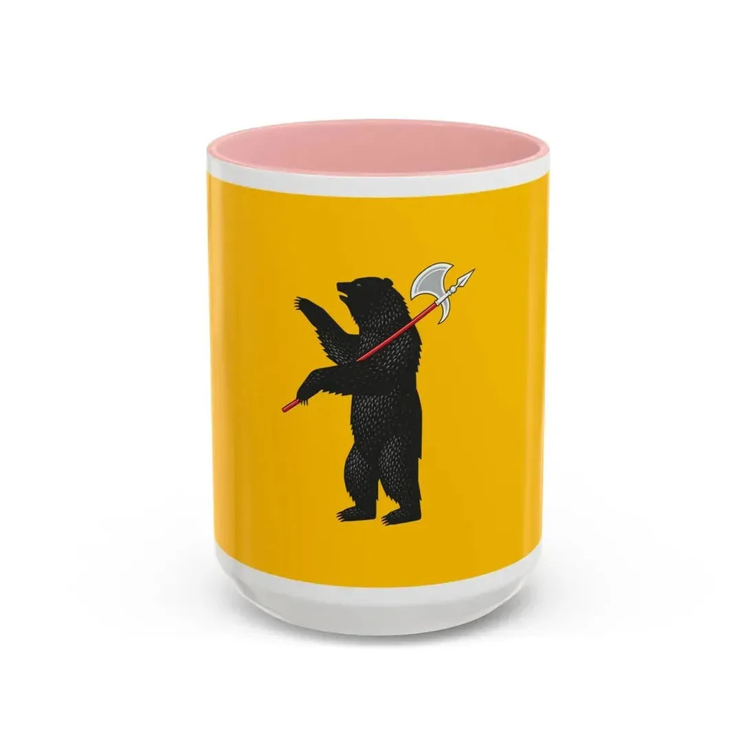Flag of Yaroslavl Oblast Russia - Accent Coffee Mug 15oz Pink - Go Mug Yourself