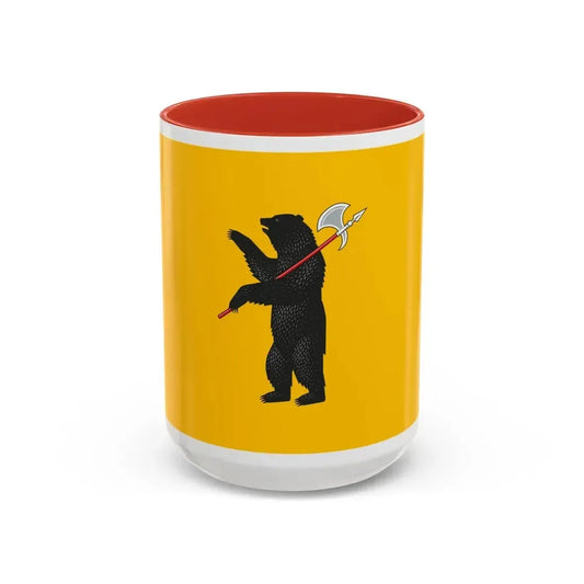 Flag of Yaroslavl Oblast Russia - Accent Coffee Mug 15oz Red - Go Mug Yourself