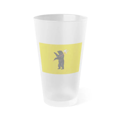 Flag of Yaroslavl Oblast Russia - Frosted Pint Glass 16oz 16oz Frosted - Go Mug Yourself