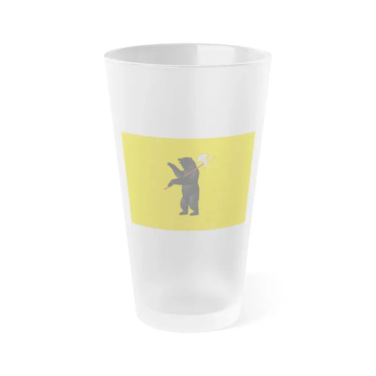 Flag of Yaroslavl Oblast Russia - Frosted Pint Glass 16oz 16oz Frosted - Go Mug Yourself