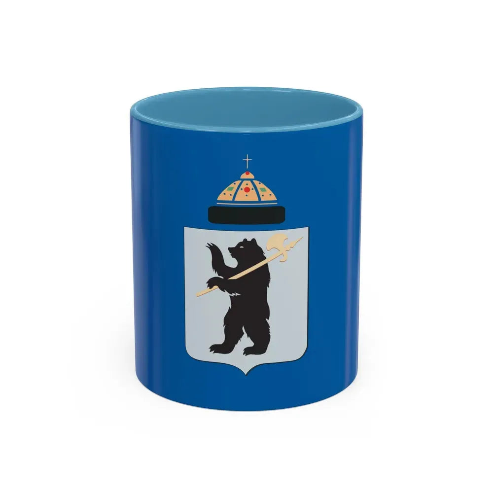 Flag of Yaroslavl Russia - Accent Coffee Mug 11oz Light Blue - Go Mug Yourself