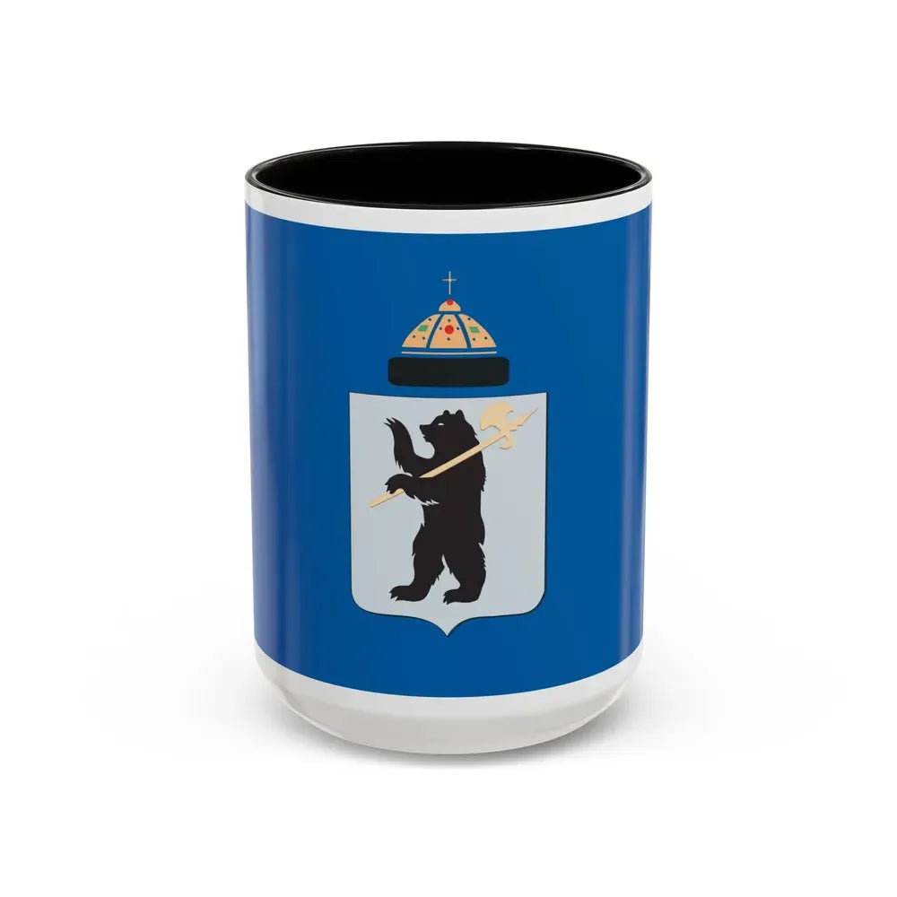 Flag of Yaroslavl Russia - Accent Coffee Mug 15oz Black - Go Mug Yourself