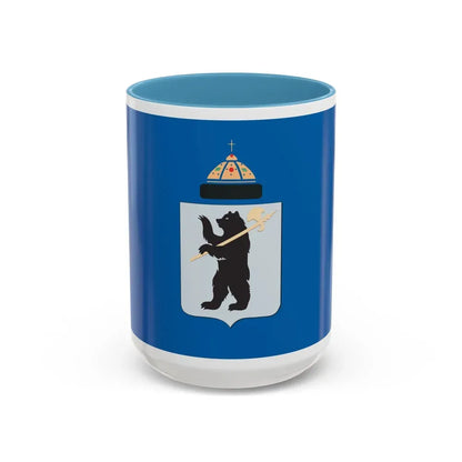 Flag of Yaroslavl Russia - Accent Coffee Mug 15oz Light Blue - Go Mug Yourself