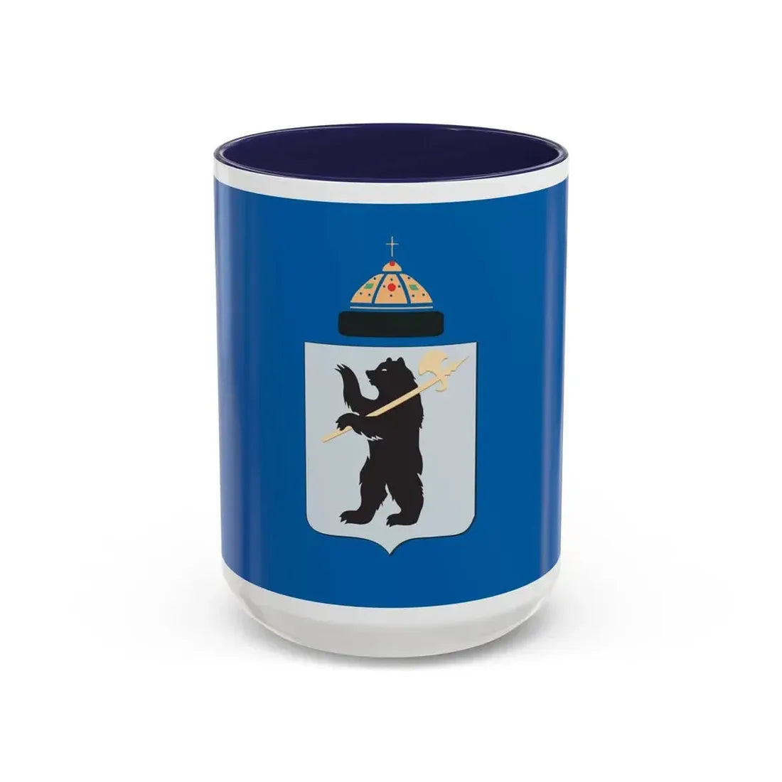 Flag of Yaroslavl Russia - Accent Coffee Mug 15oz Navy - Go Mug Yourself