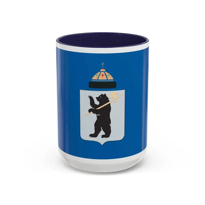 Flag of Yaroslavl Russia - Accent Coffee Mug 15oz Navy - Go Mug Yourself