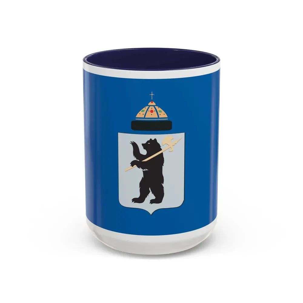 Flag of Yaroslavl Russia - Accent Coffee Mug 15oz Navy - Go Mug Yourself