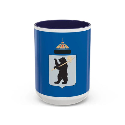 Flag of Yaroslavl Russia - Accent Coffee Mug 15oz Navy - Go Mug Yourself