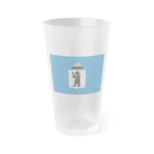 Flag of Yaroslavl Russia - Frosted Pint Glass 16oz 16oz Frosted - Go Mug Yourself