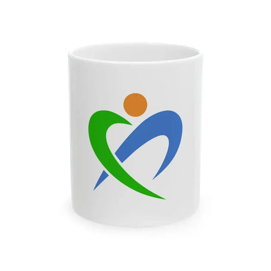 Flag of Yasu Shiga (Japan) White Coffee Mug 11oz - Go Mug Yourself