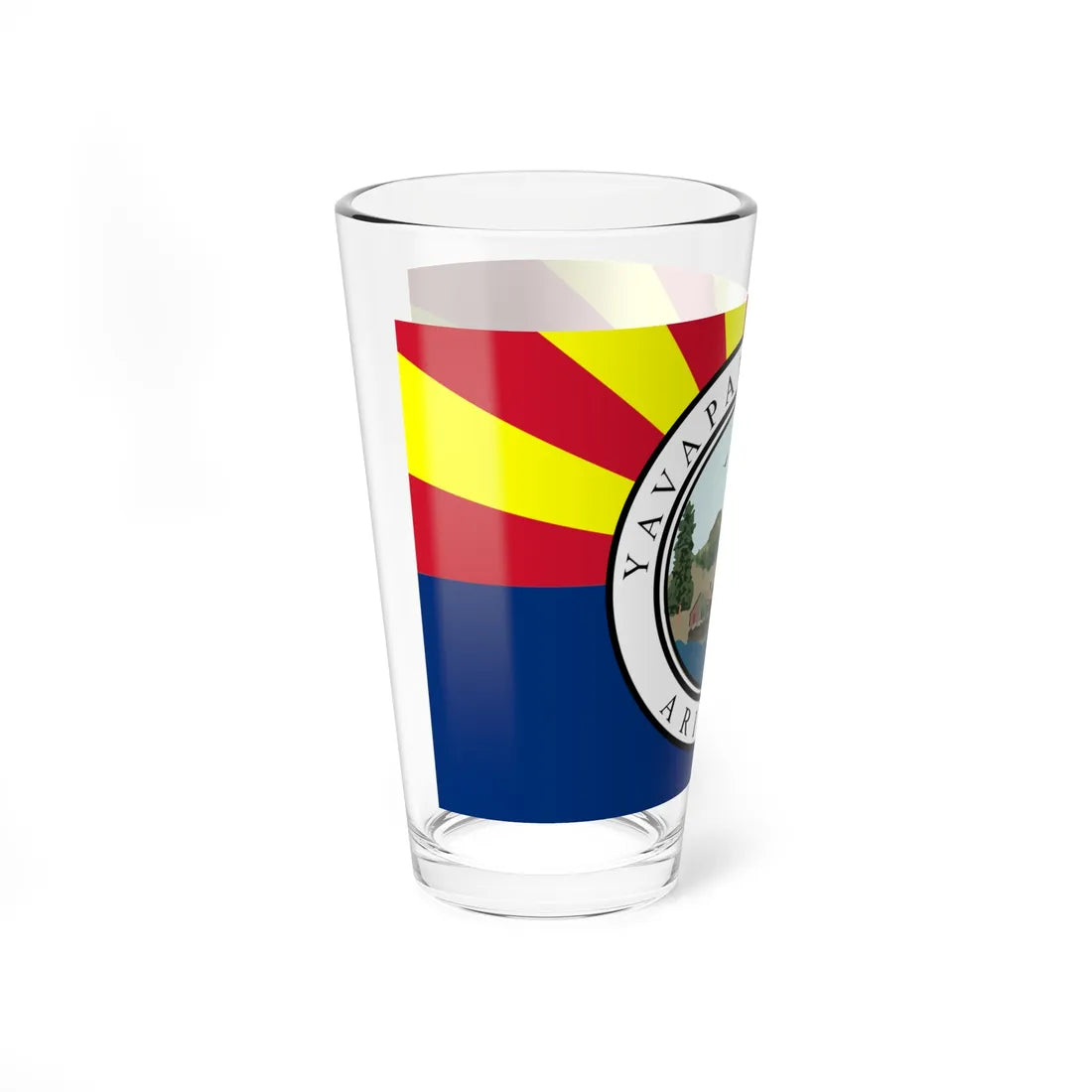 Flag of Yavapai County Arizona (United States) Pint Glass 16oz - Go Mug Yourself