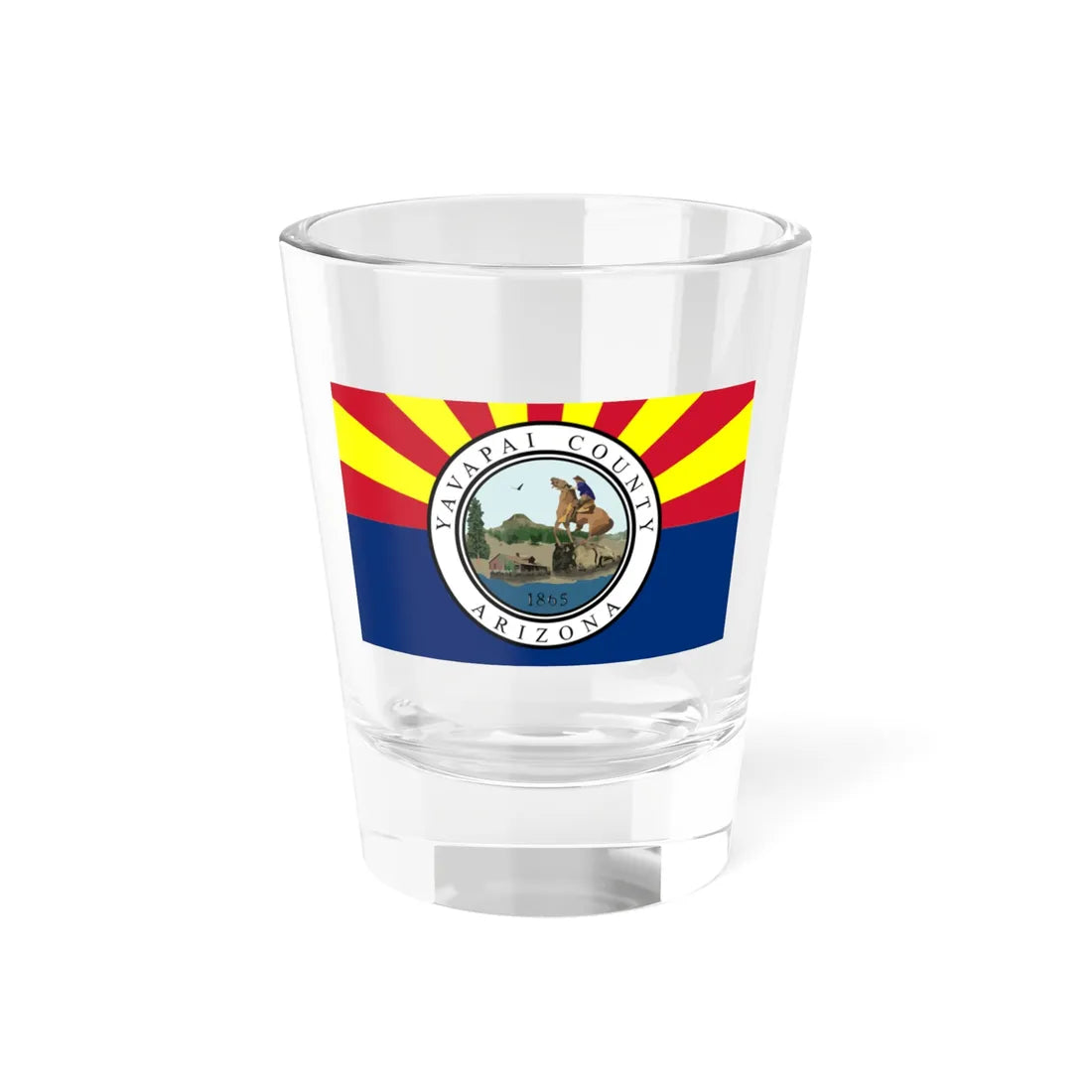 Flag of Yavapai County Arizona (United States) Shot Glass 1.5oz 1.5oz - Go Mug Yourself