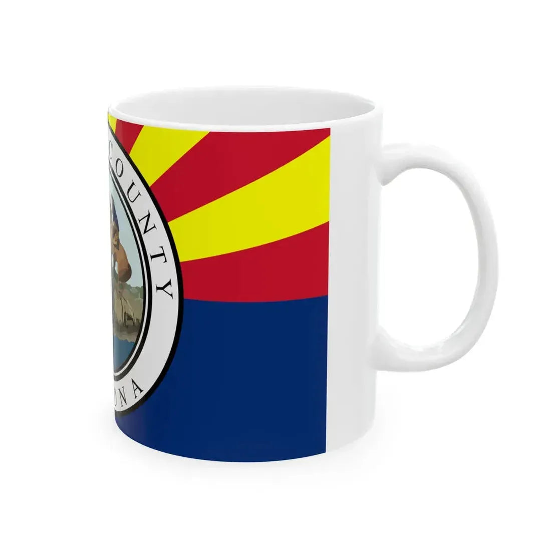 Flag of Yavapai County Arizona (United States) White Coffee Mug - Go Mug Yourself